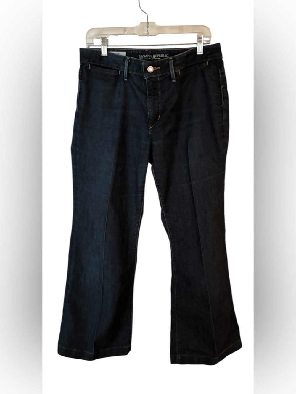 Banana Republic Classic Wide Leg Premium Denim Blue Jeans Size 12L